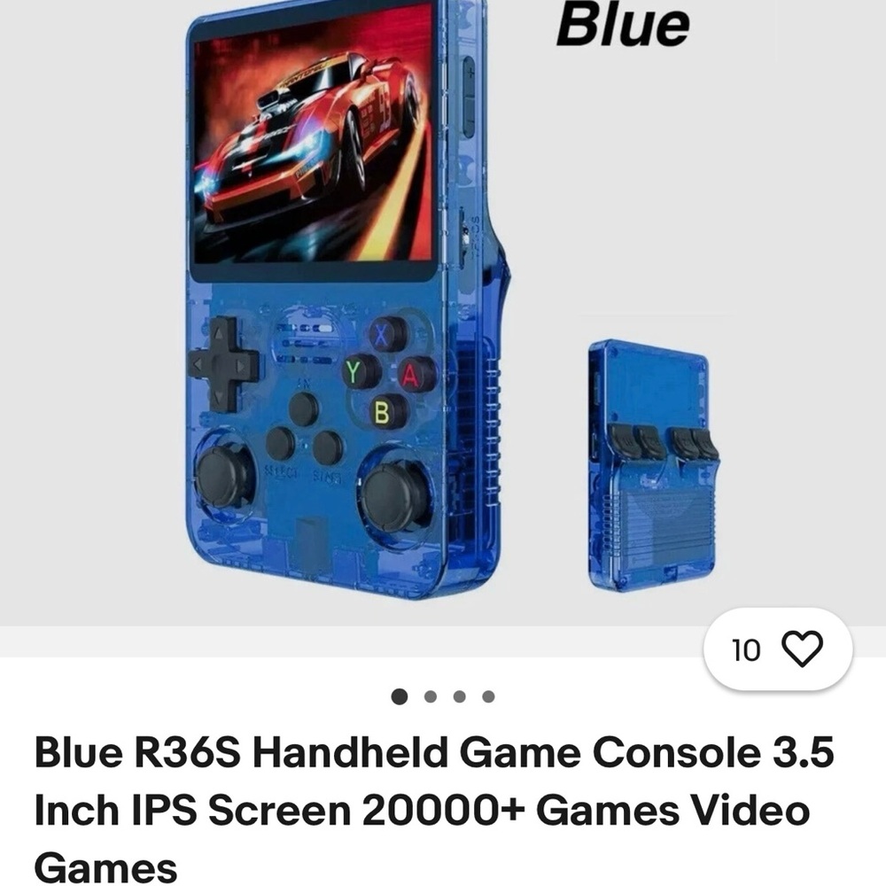 Transparent Blue Handheld Console